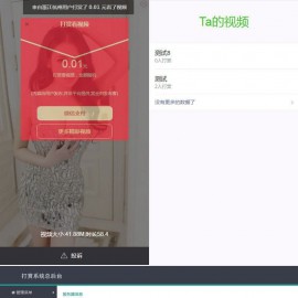 微信播放视频打赏系统源码下载 运营版+落地域名被封可复活+对接支付接口